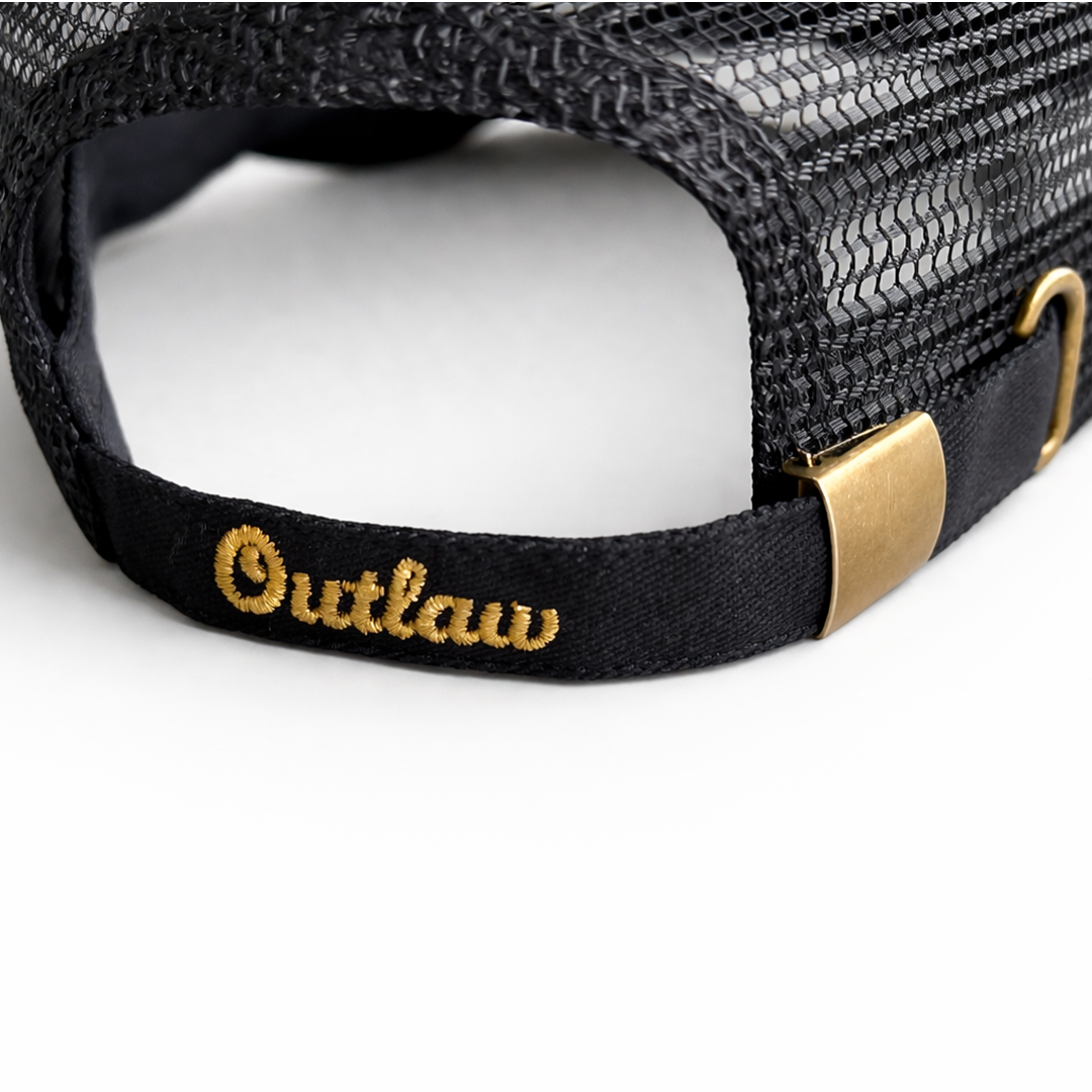 Black "Outlaw" Baseball cap (non-distressed)